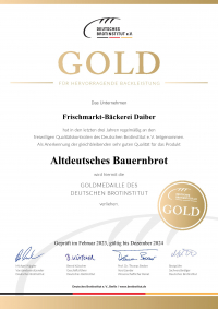 Gold 2023 Altdeutsches Bauernbrot